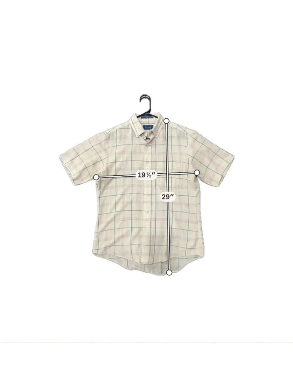 Levis Medium Mens Beige Plaid Short Sleeve Button Up Shirt Pastoral Rusticcore